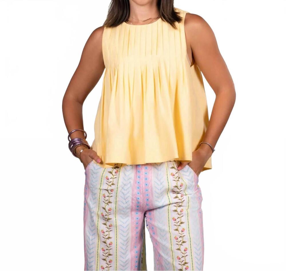 NEW TCEC roxy babydoll tank top in yellow